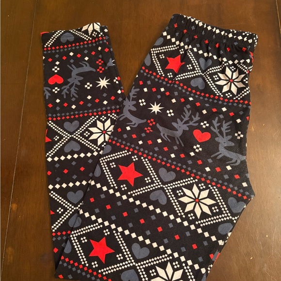 Agnes & Dora Pants - Agnes & Dora woman’s leggings S/M high waisted soft holiday reindeer winter